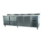 Ndustrio TNS-64-4D Tezgah Tip Snack Derin Dondurucu, 4 Çekmeceli, 2 Kapılı