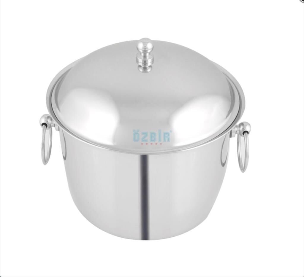 205OZB6301.jpeg Özbir Termoslu Çelik Buz Kovası 12x9cm - Görsel 1