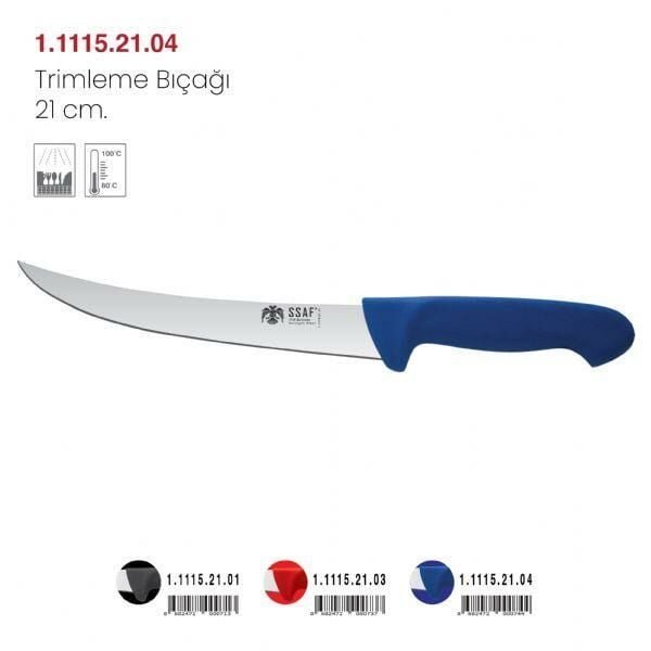 228ATA111152101MAVI.jpeg SSAF Kasap Şov Trimleme Bıçağı 21 cm - Mavi - Görsel 1