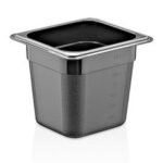 GastroPlast GN 1/6-150 mm Polikarbon Gastronorm Küvet, Siyah