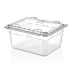 GastroPlast GN 1/2 Polikarbon Kapalı Köşeli Menteşeli Gastronorm Küvet Kapak