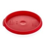 GastroPlast GRPL-2 Yuvarlak Saklama Kabı Kapağı, GRP-2/4 Uyumlu, Kırmızı
