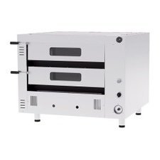 249G4352.jpg Kalitegaz 35 cm x 4+4 Pizza Kapasiteli Çift Katlı Pizza Fırını, Gazlı - Görsel 1