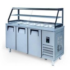 257STSG515CR.jpg Iceinox STS.G.515.CR Camlı Servis Buzdolabı, 3 Kapılı - Görsel 1