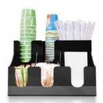 Coffeetech Bardak Peçete ve Karıştırıcı Standı, Pleksi, 345x210x220 mm