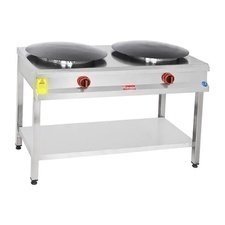 367HMKTGZOG2CE.jpg Himaksan HMK-TGZOG 2 CE Taban İkili Raflı Gözleme Ocağı, LPG - Görsel 1