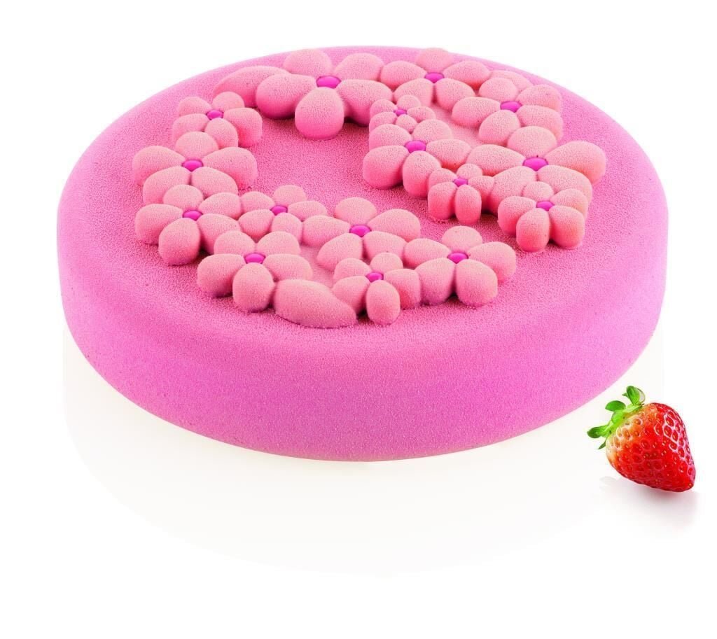 368SLM36391870065.jpeg Silikomart 36.391.87.0065 Flora 80 Çiçek Desen Silikon Kek Kalıbı 2'li - Görsel 1