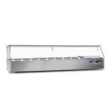 40222SBS0918.jpg Dampak Set Üstü Soğutmalı Salad Bar, 9 Küvet, 52 L, 180x35x40 cm - Görsel 1