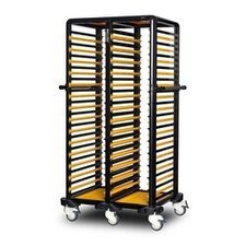 412GGN150D1.jpg Gastrolley 150 İkili Gastronorm Küvet Taşıma Arabası, Etrafı Açık, 93x71x174 cm - Görsel 1