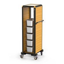 412GGN150S2.jpg Gastrolley 150 Tekli Gastronorm Küvet Taşıma Arabası, 2 Yanı Kapalı, 53x71x174 cm - Görsel 1