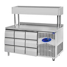 454CSTEK3700YM9CEK.jpg CSA CS-TEK 3-700-YM Yükseltilmiş Make Up Buzdolabı, 9 Çekmeceli, 474 L - Görsel 1