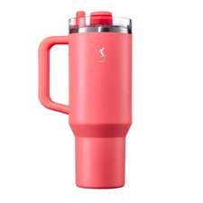 457240876.jpg Lurch Big Cup Termos Bardak, 1.2 L, Mercan Pembe - Görsel 1