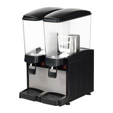 497SBD01E210101Z5F.jpg Omake Karıştırıcılı Manuel Dikdörtgen İkili Soğuk İçecek Dispenseri, 2x20 L - Görsel 1