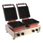 Omake WFL21.E22 Z5F 0101 Zamanlayıcılı Kare Model Manuel Çiftli Waffle Makinesi, Elektrikli