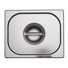 5956005652.jpg Bilge Inox GN 2/3 Paslanmaz Çelik Standart Gastronorm Küvet Kapak - Görsel 1