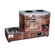 612EBE2P.jpg Anka Eko 2 Demlikli Pleytli Çay Makinesi, 24 L, Elektrikli, Bakır - Görsel 1