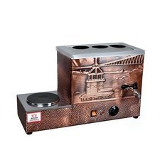 612EBE3P.jpg Anka Eko 3 Demlikli Pleytli Çay Makinesi, 34 L, Elektrikli, Bakır - Görsel 1