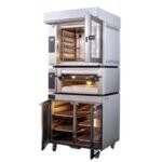 Ramalhos Turbo Touch Alt Standlı Davlumbazlı ve Temizleme Kitli 60x40 cm 5 Tepsili Konveksiyonel ve Taş Tabanlı Pizza Fırını