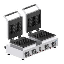 647WFC2.jpg Seamac WFC2 Kare Model Çiftli Waffle Makinesi, Elektrikli - Görsel 1