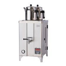 673QGSE2I.jpg Çayista QGSE2I Qarabag Çay Makinesi, 2 Demlikli, 13 L, Elektrikli, Inox - Görsel 1