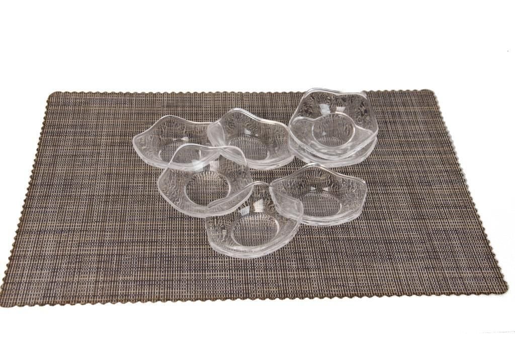 PKT-10024293.jpeg Paşabahçe Denizli Cam El İmalatı Mini Kase, Sosluk 9x9,5 cm 6' lı - Görsel 1