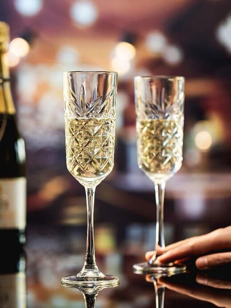 PKT-100440356.jpeg Paşabahçe 440356 Timeless Flüt Şampanya Bardağı 175 cc 4'lü - Görsel 1