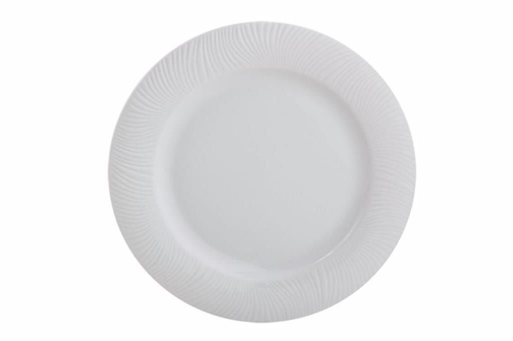 PKT-102POR04POR029072.jpeg Porland Lara Beyaz Düz Tabak 25 cm 6 Adet - Görsel 1