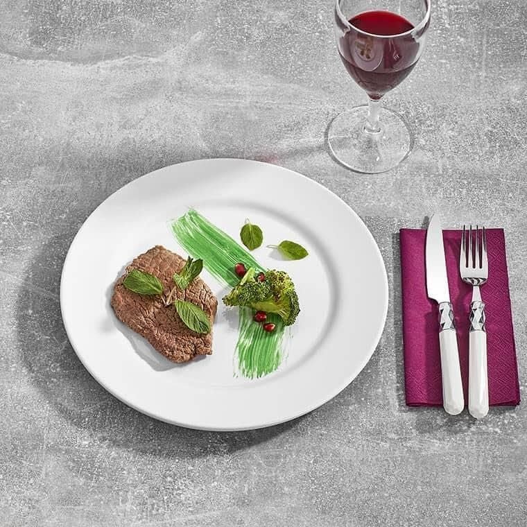 PKT-115KUL1117PW.jpeg Külsan Thermoset Classic Tabak, Yuvarlak, 17 cm, 6 Adet, Beyaz - Görsel 1