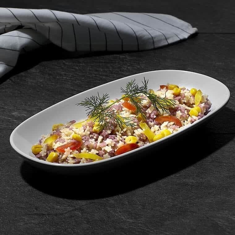 PKT-115KUL3434PW.jpeg Külsan Thermoset International Kayık Tabak,34x20 cm, 6 Adet, Beyaz - Görsel 1