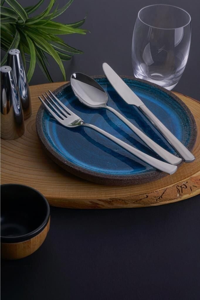 PKT-219LUGL3001NIDA03N.jpeg Lugga Nida Model 18/10 Yemek Bıçağı 12 Adet - Görsel 1