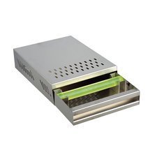 006GRV354.jpg Biradlı Groovy GRV-354 Paslanmaz Kahve Posa Tablası - Görsel 1