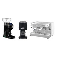 160MSP0921HTCTTAM.jpg Saeco Perfetta Tall Cup Espresso Kahve Makinesi, 2 Gruplu, Beyaz + Cunill Tranquilo Tron Kahve Değirmeni + Coffee Tech Otomatik Kahve Tamperi - Görsel 1