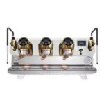 Faema E71E Full Otomatik Espresso Kahve Makinesi, 3 Gruplu, Beyaz-Gold-Ahşap