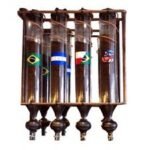 Oggetti Kahve Silosu, 4 Hazneli, Pleksi, 15 cm, Kapasite 30 kg, Bakır