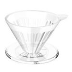 Timemore Crystal Eye 01 V60 Plastik Dripper, 2 Fincan