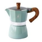 Black Goat Moka Pot, 3 Cup, Turkuaz
